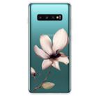 For Samsung Galaxy S10+ Coloured Drawing Pattern Highly Transparent TPU Protective Case(Lotus) - 1