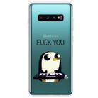 For Samsung Galaxy S10 5G Coloured Drawing Pattern Highly Transparent TPU Protective Case(Penguin) - 1