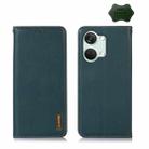 For OnePlus Nord 3 / Ace 2V KHAZNEH Nappa Top Layer Cowhide Leather Phone Case(Green) - 1