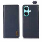 For OnePlus Nord CE3 5G KHAZNEH Nappa Top Layer Cowhide Leather Phone Case(Blue) - 1
