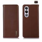 For OnePlus Nord CE4 5G Global KHAZNEH Nappa Top Layer Cowhide Leather Phone Case(Brown) - 1