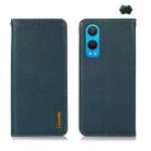 For OnePlus Nord CE4 Lite KHAZNEH Nappa Top Layer Cowhide Leather Phone Case(Green) - 1