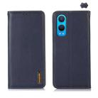 For OnePlus Nord CE4 Lite KHAZNEH Nappa Top Layer Cowhide Leather Phone Case(Blue) - 1