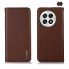 For OnePlus Nord 13 KHAZNEH Nappa Top Layer Cowhide Leather Phone Case(Brown) - 1