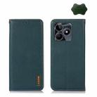 For Realme C53/Narzo N53 KHAZNEH Nappa Top Layer Cowhide Leather Phone Case(Green) - 1