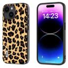 For iPhone 15 Plus ABEEL Black Edge Leopard Phone Case(Leopard Print) - 1