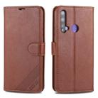 For Huawei Nova 5i / P20 Lite(2019) AZNS Sheepskin Texture Horizontal Flip Leather Case with Holder & Card Slots & Wallet(Brown) - 1
