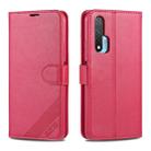 For Huawei Nova 6 AZNS Sheepskin Texture Horizontal Flip Leather Case with Holder & Card Slots & Wallet(Red) - 1