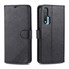 For Huawei Nova 6 AZNS Sheepskin Texture Horizontal Flip Leather Case with Holder & Card Slots & Wallet(Black) - 1