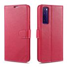 For Huawei Nova 7 / 7 Pro AZNS Sheepskin Texture Horizontal Flip Leather Case with Holder & Card Slots & Wallet(Red) - 1