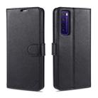 For Huawei Nova 7 / 7 Pro AZNS Sheepskin Texture Horizontal Flip Leather Case with Holder & Card Slots & Wallet(Black) - 1