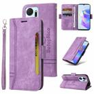 For Honor X7a / Play7T BETOPNICE Dual-side Buckle Leather Phone Case(Purple) - 1