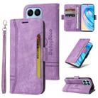 For Honor X8a 4G BETOPNICE Dual-side Buckle Leather Phone Case(Purple) - 1