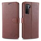 For Huawei Nova 7 SE AZNS Sheepskin Texture Horizontal Flip Leather Case with Holder & Card Slots & Wallet(Brown) - 1
