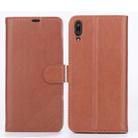 For Huawei Enjoy 9 AZNS Sheepskin Texture Horizontal Flip Leather Case with Holder & Card Slots & Wallet(Brown) - 1