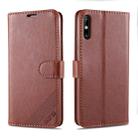 For Huawei Enjoy 10e AZNS Sheepskin Texture Horizontal Flip Leather Case with Holder & Card Slots & Wallet(Brown) - 1