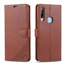 For Huawei Enjoy 10 Plus / P Smart Z AZNS Sheepskin Texture Horizontal Flip Leather Case with Holder & Card Slots & Wallet(Brown) - 1