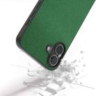 For iPhone 16 Plus ABEEL Black Edge Genuine Leather Mino Phone Case(Green) - 3