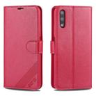 For Huawei Honor 9X AZNS Sheepskin Texture Horizontal Flip Leather Case with Holder & Card Slots & Wallet(Red) - 1