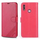 For Huawei Honor 10 Lite AZNS Sheepskin Texture Horizontal Flip Leather Case with Holder & Card Slots & Wallet(Red) - 1