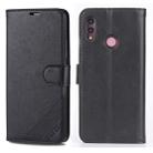 For Huawei Honor 10 Lite AZNS Sheepskin Texture Horizontal Flip Leather Case with Holder & Card Slots & Wallet(Black) - 1