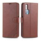For Huawei Honor 20 Pro AZNS Sheepskin Texture Horizontal Flip Leather Case with Holder & Card Slots & Wallet(Brown) - 1