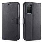 For Huawei Honor 30S AZNS Sheepskin Texture Horizontal Flip Leather Case with Holder & Card Slots & Wallet(Black) - 1