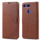 For Huawei Honor V20 AZNS Sheepskin Texture Horizontal Flip Leather Case with Holder & Card Slots & Wallet(Brown) - 1