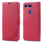 For Huawei Honor V20 AZNS Sheepskin Texture Horizontal Flip Leather Case with Holder & Card Slots & Wallet(Red) - 1