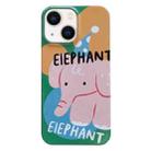 For iPhone 13 Painted Pattern PC Phone Case(Elephant) - 1
