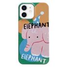 For iPhone 12 Painted Pattern PC Phone Case(Elephant) - 1