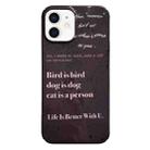 For iPhone 12 Painted Pattern PC Phone Case(Alphabet Black) - 1