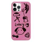 For iPhone 13 Pro Max Painted Pattern PC Phone Case(Lonely Dog) - 1