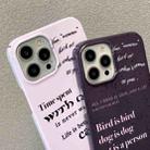 For iPhone 12 Pro Painted Pattern PC Phone Case(Alphabet Black) - 4