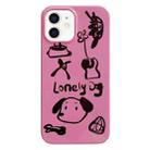 For iPhone 11 Painted Pattern PC Phone Case(Lonely Dog) - 1
