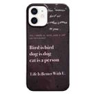 For iPhone 11 Painted Pattern PC Phone Case(Alphabet Black) - 1