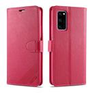 For Huawei Honor V30 AZNS Sheepskin Texture Horizontal Flip Leather Case with Holder & Card Slots & Wallet(Red) - 1