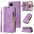 For OPPO Reno10 Pro+ 5G Global BETOPNICE Dual-side Buckle Leather Phone Case(Purple) - 1