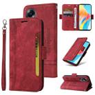 For OPPO A58 4G BETOPNICE Dual-side Buckle Leather Phone Case(Red) - 1