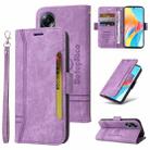 For OPPO A58 4G BETOPNICE Dual-side Buckle Leather Phone Case(Purple) - 1