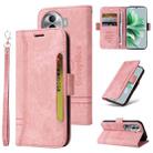 For OPPO Reno11 Pro 5G Global BETOPNICE Dual-side Buckle Leather Phone Case(Pink) - 1