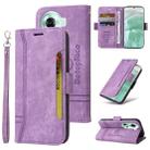 For OPPO Reno11 5G Global BETOPNICE Dual-side Buckle Leather Phone Case(Purple) - 1