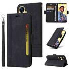 For Realme C55 BETOPNICE Dual-side Buckle Leather Phone Case(Black) - 1