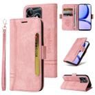 For Realme C53/Narzo N53 BETOPNICE Dual-side Buckle Leather Phone Case(Pink) - 1