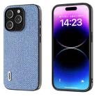 For iPhone 14 Pro ABEEL Diamond Black Edge Phone Case(Sapphire Blue) - 1