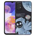 For Samsung Galaxy A23 5G / 4G Martian Astronaut Pattern Shockproof Phone Case(Black) - 1