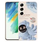 For Samsung Galaxy S21 FE 5G Martian Astronaut Pattern Shockproof Phone Case(White) - 1