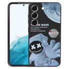 For Samsung Galaxy S22 5G Martian Astronaut Pattern Shockproof Phone Case(Black) - 1