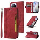 For vivo Y02 4G / Y02A / Y11 2023 BETOPNICE Dual-side Buckle Leather Phone Case(Red) - 1