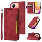 For vivo Y36 4G / 5G Global BETOPNICE Dual-side Buckle Leather Phone Case(Red) - 1